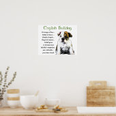 Engelse bulldog Gifts Poster (Keuken)
