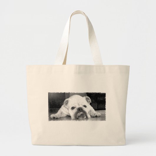 Engelse Bulldog Grote Tote Bag (Voorkant)