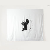 Engelse Bulldog - Halloween Moon Silhouette Ov Wandkleed (Voorkant (horizontaal))