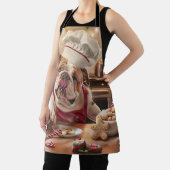 Engelse Bulldog Holiday Baking: Feestelijke Kerst Schort (Insitu)