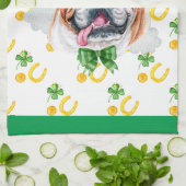 Engelse Bulldog Holiday Home Decor St Patricks Day Theedoek (Gevouwen)