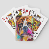 Engelse bulldog hond huisdier schattig Schattig di Pokerkaarten (Achterkant)
