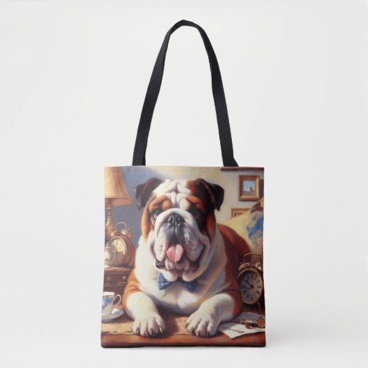  Engelse Bulldog Illustratie Draagtas (Voorkant)