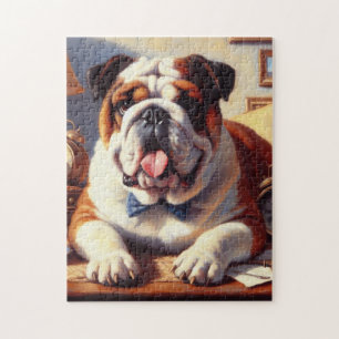 Engelse Bulldog Illustratie Legpuzzel
