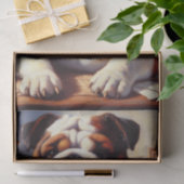  Engelse Bulldog Illustratie Tissuepapier (Geschenk)