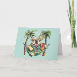 Engelse Bulldog in Hawaiaanse Top Kaart
