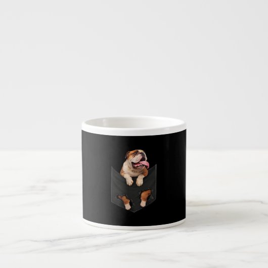 Engelse Bulldog in Your Pocket Dogs Lovers Espresso Kop (Voorkant)
