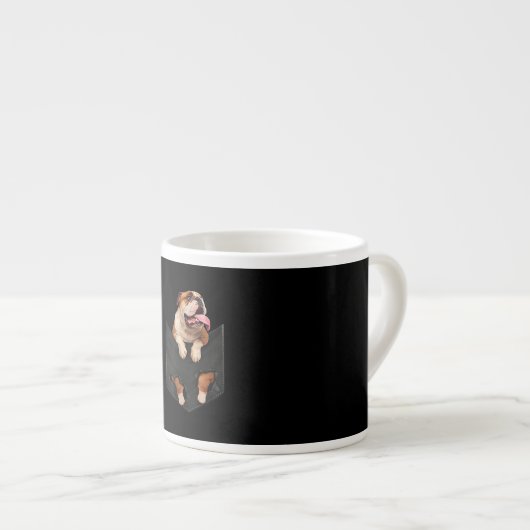 Engelse Bulldog in Your Pocket Dogs Lovers Espresso Kop (Voorkant rechts)