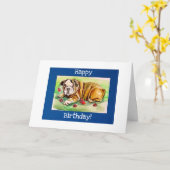 Engelse Bulldog Kaart (Gele Bloem)