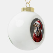 Engelse bulldog keramische bal ornament (Links)