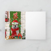 Engelse Bulldog Kerst   Kaart (Binnen)