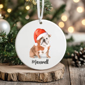 Engelse Bulldog Kerst Ornament
