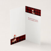 Engelse Bulldog kerstfeest Red Holiday Pset Kaart (Binnen)