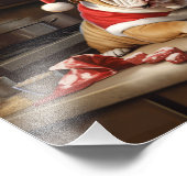 Engelse Bulldog Kerstkoekjes Vakantie Foto Afdruk (Hoek)