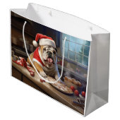 Engelse Bulldog Kerstkoekjes Vakantie Groot Cadeauzakje (Achterkant Gekanteld)