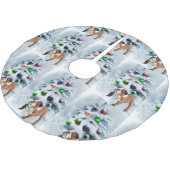 Engelse Bulldog Kerstmis Kerstboom Rok (Gekanteld)