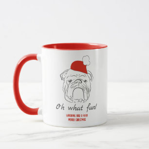 Engelse Bulldog Kerstmis Mok