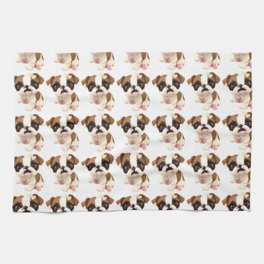 Engelse Bulldog Kitchen Towel Theedoek (Horizontaal)