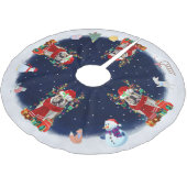 Engelse Bulldog Laat het sneeuwen Kerstboom Rok (Gekanteld)