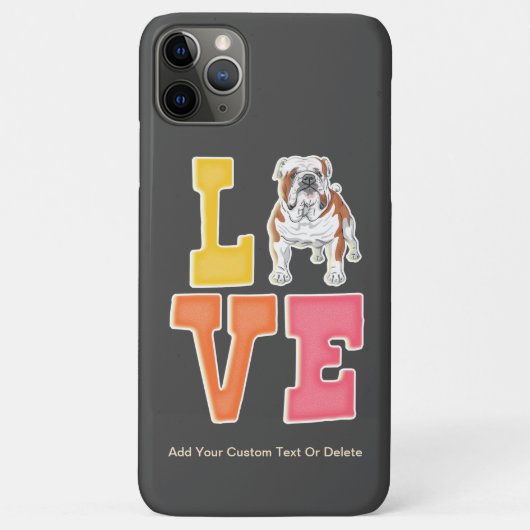Engelse Bulldog Leuke Hond Papa iPhone / iPad hoes (Achterkant)