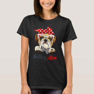 Engelse bulldog liefde schattig bully hond mam vro t-shirt