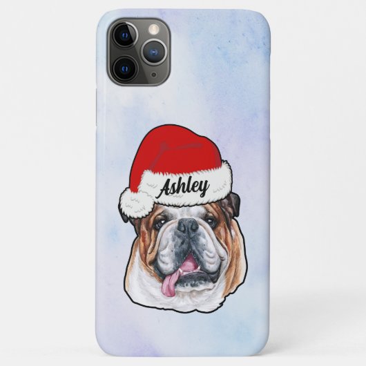 Engelse Bulldog met Kerst Pet Holiday Dog Case-Mate iPhone Case (Achterkant)