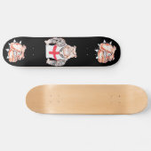 Engelse Bulldog met tribale Tattoos Skateboard (Horizontaal)