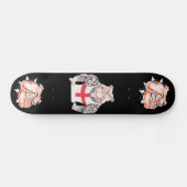 Engelse Bulldog met tribale Tattoos Skateboard (Horizontaal)