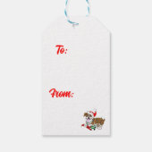 Engelse Bulldog met wiellampjes Cadeaulabel (Achterkant)