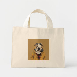 Engelse Bulldog Mini Tote Bag