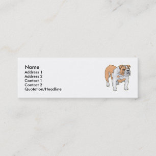 Engelse Bulldog Mini Visitekaartje