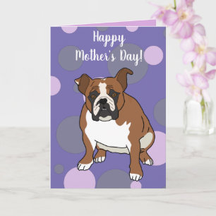 Engelse Bulldog Moederdagkaart Kaart