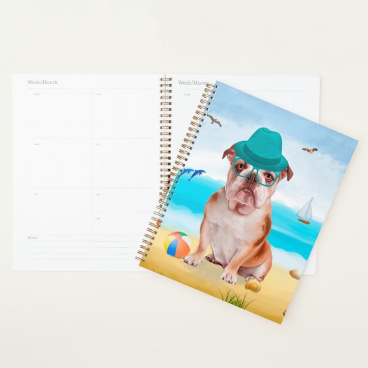 Engelse Bulldog op Beach Planner (Display)
