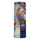 Engelse Bulldog op een peddel: een Schilderachtig  Thermosbeker (Achterkant)