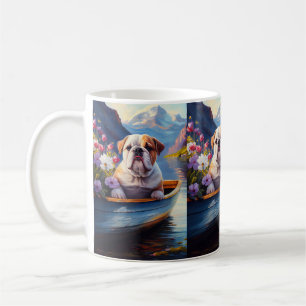 Engelse Bulldog op een Peddel: Een Schitterend Avo Koffiemok