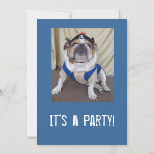 Engelse Bulldog Party-uitnodigingen Kaart
