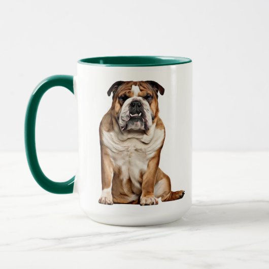 Engelse Bulldog Personalized Mug Mok (Links)