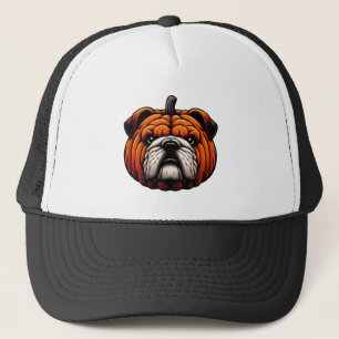 Engelse Bulldog Pumpkin - Halloween Dog Trucker Pet