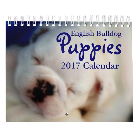 Engelse Bulldog Puppies 2017 Agenda Kalender (Hoes)