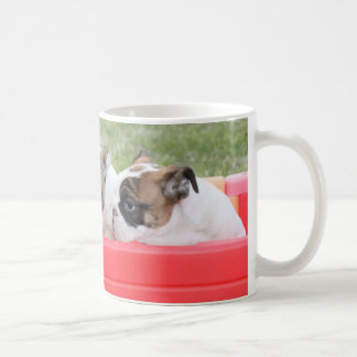 Engelse Bulldog-Puppies in een Wagon Koffiemok