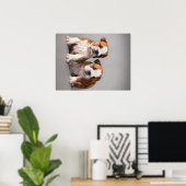 Engelse Bulldog Puppies | Kogelhond van de paardeh Poster (Thuiskantoor)