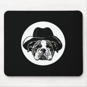 Engelse Bulldog Puppy Cowboy Fun Dog Schattige Muismat
