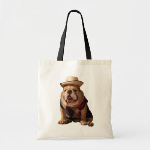 Engelse Bulldog Puppy Dog Canvas tas
