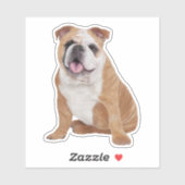 Engelse Bulldog Puppy Dog Sticker (Vel)
