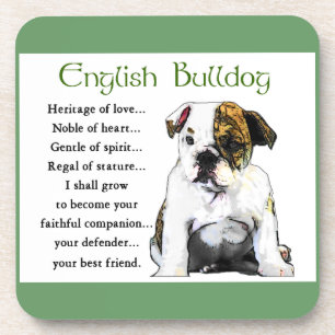 Engelse Bulldog Puppy Erfgoed van Liefde Onderzetter