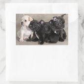 Engelse bulldog puppy hond groet Stickers (Tas)