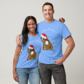 Engelse Bulldog Puppy Kerstmis T-shirt (Unisex)