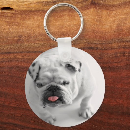 Engelse bulldog Puppy Sleutelhanger (Voorkant)