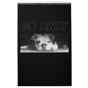 Engelse Bulldog Puppy Social Distance gaat weg Kalender