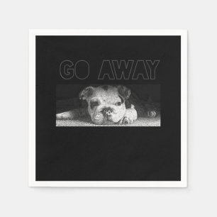 Engelse Bulldog Puppy Social Distance gaat weg Servet